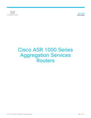 ASR 1000 Series Data Sheet - Cisco