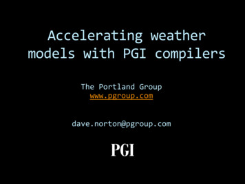 Accelerating Weather Models With PGI Compilers