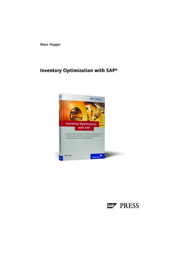 Inventory Optimization With SAP