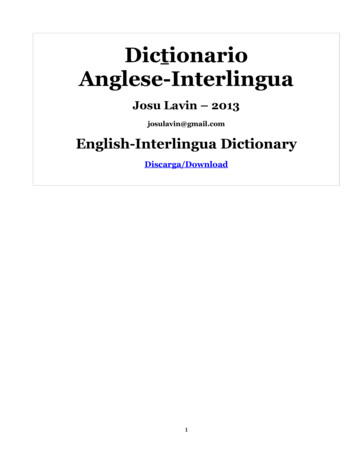 Dictionario Anglese-Interlingua - Panix