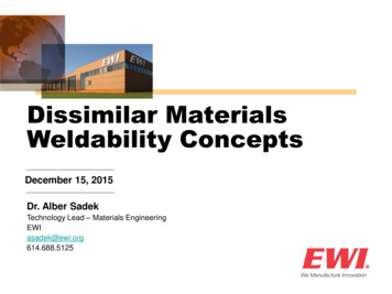 Dissimilar Materials Weldability Concepts - EWI