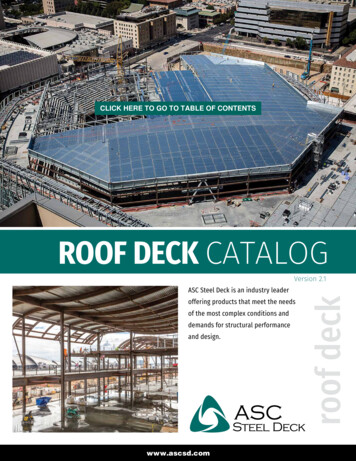 ROOF DECK CATALOG Roof Deck - Ascsd 