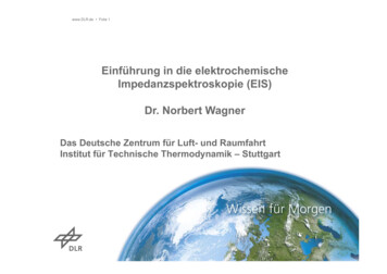 Einführung In Die Elektrochemische Impedanzspektroskopie .