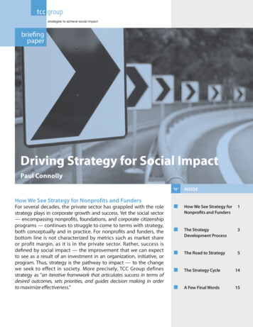 Driving Strategy For Social Impact - Tccgrp 
