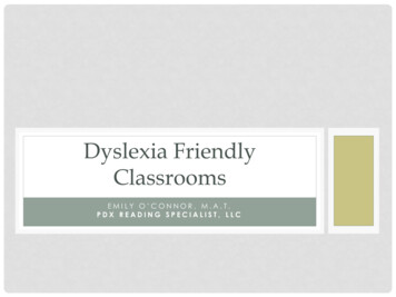 Dyslexia Friendly Classrooms
