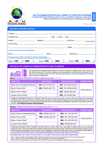 ACCOMMODATION APPLICATION FORM - Asia Pacific University 