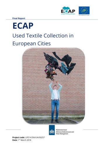 Final Report ECAP - European Clothing Action Plan