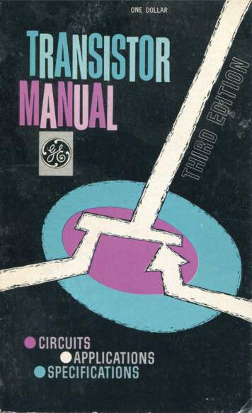 Transistor Manual Third Edition ECG-315 - VTDA