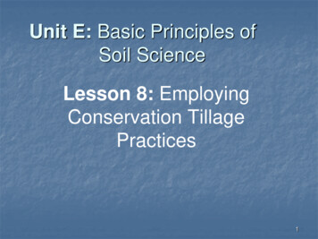 Unit E: Basic Principles Of Soil Science