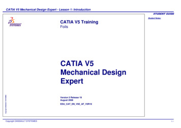 CATIA V5 Mechanical Design Expert - Lesson 1: Introduction