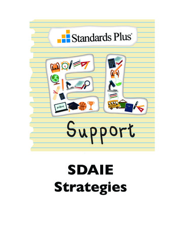 SDAIE Strategies - Standards Plus