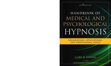 HANDBOOK OF MEDICAL AND PSYCHOLOGICAL HYPNOSIS