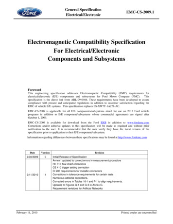 Electromagnetic Compatibility Specification For Electrical .