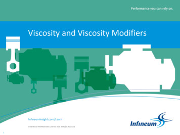Viscosity And Viscosity Modifiers - For The Fuel And .