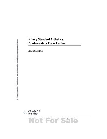 Milady Standard Esthetics: Fundamentals Exam Review