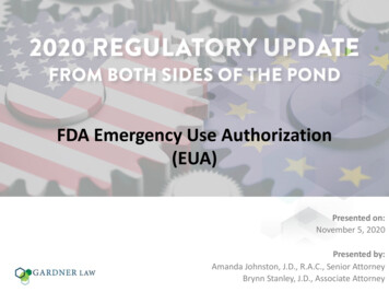 FDA Emergency Use Authorization (EUA)
