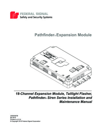 PathfinderExpansion Module - Federal Signal Corporation