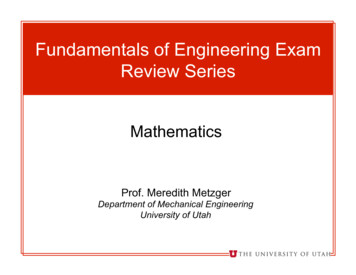 1 Fundamentals Of Engineering Exam Review Series