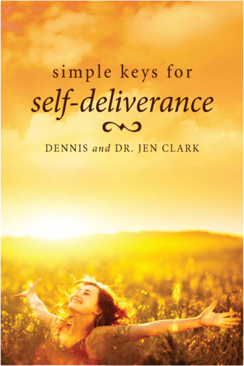 Simple Keys For Self-deliverance