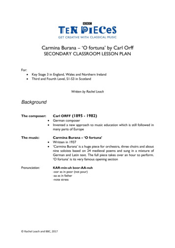 Carmina Burana ‘O Fortuna’ By Carl Orff