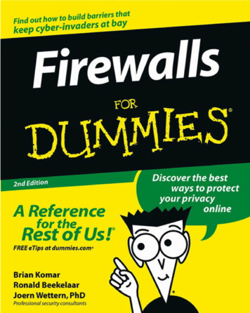 Firewalls For Dummies, 2nd Edition - Lagout 