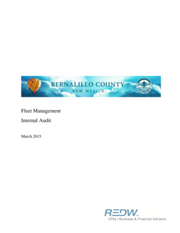 Fleet Management Internal Audit - Bernco