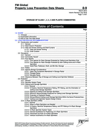 Table Of Contents - Fire Protection Support
