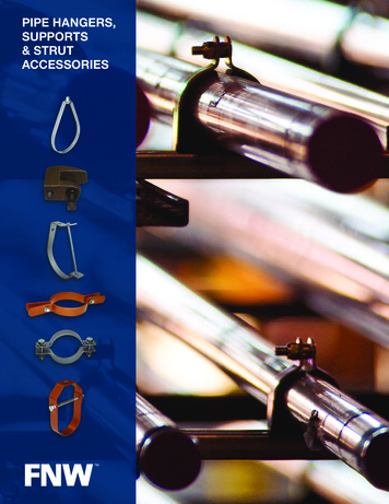 PIPE HANGERS, SUPPORTS & STRUT ACCESSORIES