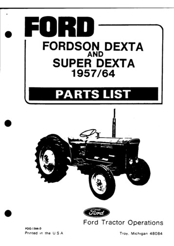 FORDSON DEXTA PARTS MANUAL - Lutje-Ford