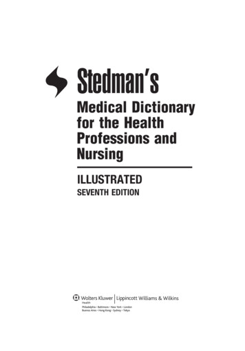 Medical Dictionary For The Health Professions And Nursing