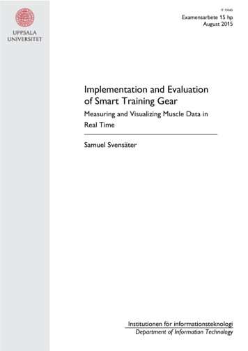 Implementation And Evaluation Of Smart Training Gear