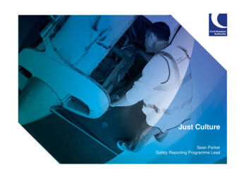Just Culture - Civil Aviation Authority