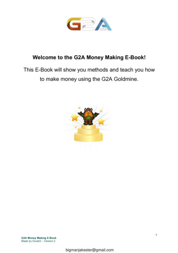 Welcome To The G2A Money Making E-Book!