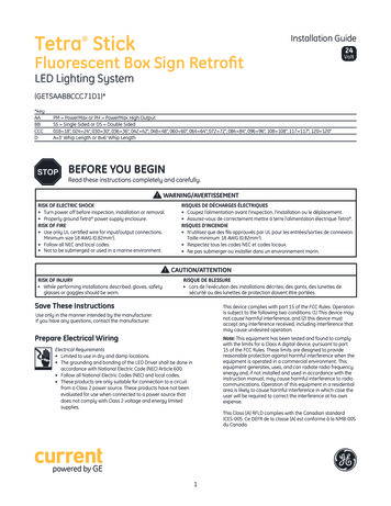 GE LED Signage Lighting Tetra Stick — Installation Guide .