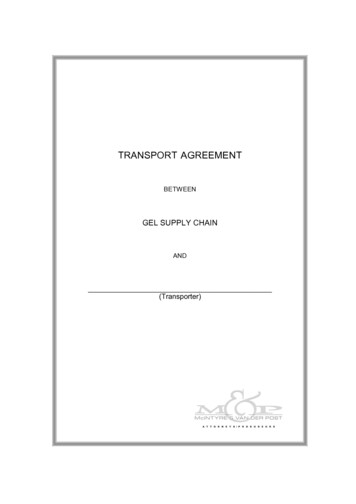 GEL SUPPLY CHAIN - TRANSPORT AGREEMENT[2]