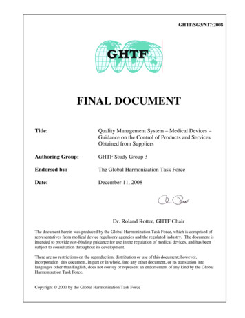 GHTF SG3 Quality Management System - Medical Devices .