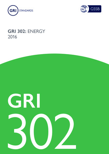 GRI 302: ENERGY 2016 - Global Reporting