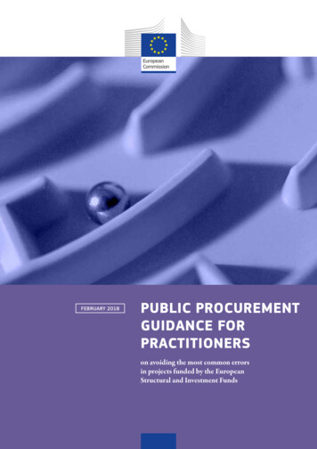 Public Procurement Guidance For Practitioners