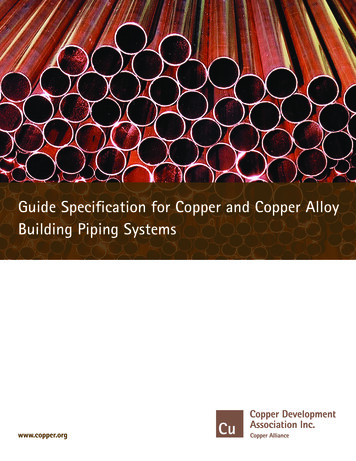 Guide Specification For Copper And Copper Alloy Building .