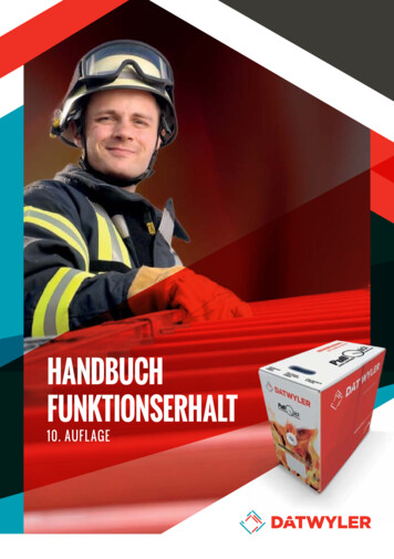 HandbucH FunKTIOnSERHaLT - Datwyler