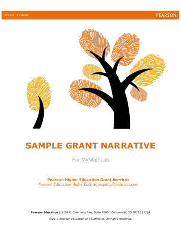 SAMPLE GRANT NARRATIVE - Pearson