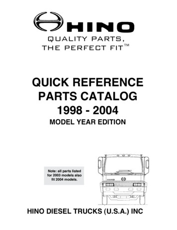 QUALITY PARTS, THE PERFECT FIT - HINO