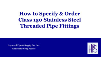 How To Specify & Order Class 150 Stainless Steel Threaded .