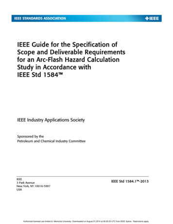 IEEE Std 1584.1-2013 IEEE Guide For The Specification Of .