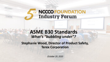 ASME B30 Standards - NCCCO Foundation