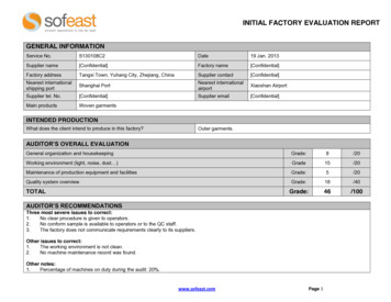 INITIAL FACTORY EVALUATION REPORT - Chinaimportal 