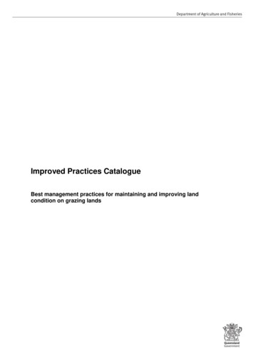 Improved Practices Catalogue - Department Of Agriculture .