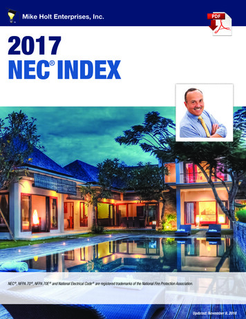 2017 NEC INDEX - Mike Holt