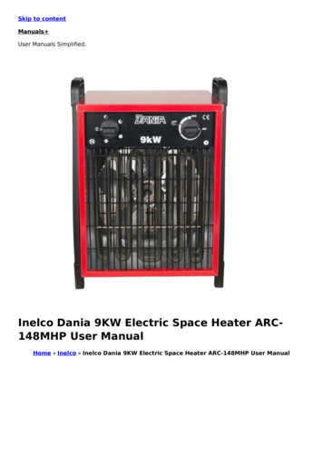 Inelco Dania 9KW Electric Space Heater ARC-148MHP User .