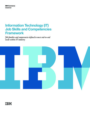 Information Technology (IT) Job Skills And Competencies .